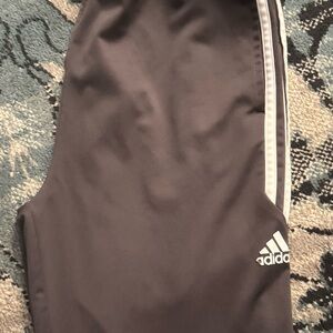 Adidas Kids Grey Joggers with White Stripes